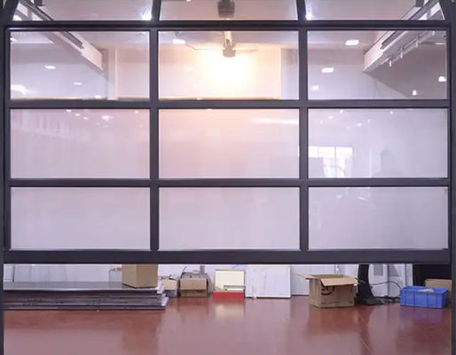 Customized Water Tightness Class 3 Transparent Glass Sectional Garage Door Modern Design Style