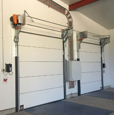 50mm-80mm Thickness Steel Handles Insulated Sectional Overhead Door For Commercial Buildings