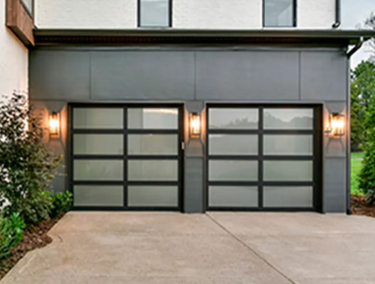 Sectional Door Style Water Tightness Class 3 Transparent Sectional Garage Door Aluminum Alloy Glass Material