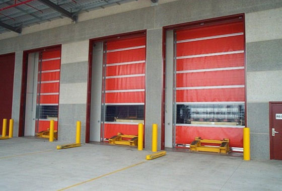 Insulated High Speed PVC Roll Up Rapid Shutter Door 304 Stainless Steel Automatic Manual Operation