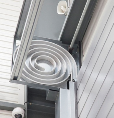 0.75KW Motor Power Aluminum Factory Wholesale Industrial High Speed Spiral Door Safety and Efficiency with Photoelectric Sensor Motor Door for Hangar