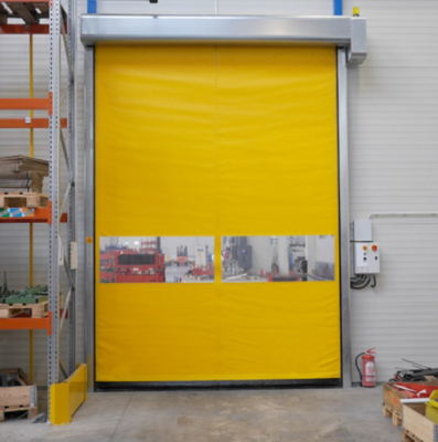 Cold Storage duty Steel Structure High Speed PVC Roll Up Rapid Shutter Door Freezer Fast Rolling Zipper Door for Modern Buildings