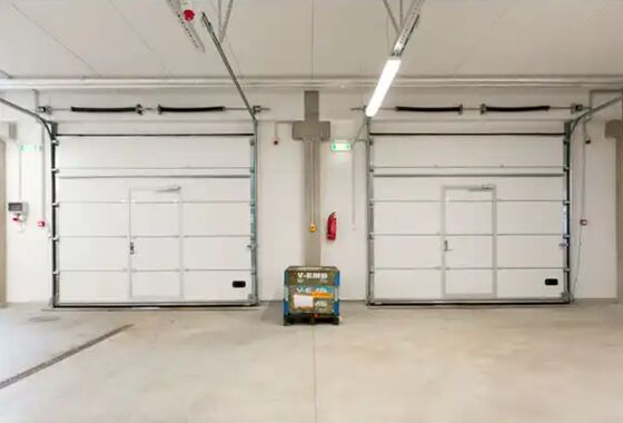 Steel Sectional Overhead Door 50mm 80mm Thickness Insulated Sectional Garage Door Commercial Sectional Doors Powder Coated Finish