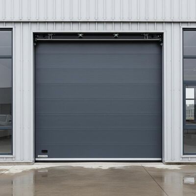 Powder Coated Or Painted Sectional Overhead Door 50mm 80mm Thickness Insulated Sectional Garage Door Commercial Sectional Doors With Painted Finish