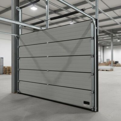 40MM Thickness Sectional Overhead Door 0.2-0.4m S Commercial Sectional Doors Insulated Sectional Overhead Doors Vinyl Weatherstripping