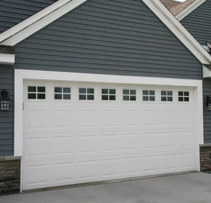 Commercial Sectional Overhead Doors Manual Automatic Fire Station Industrial Sectional Doors With Pedestrian Wicket Door And Vision Panels For Warehouse