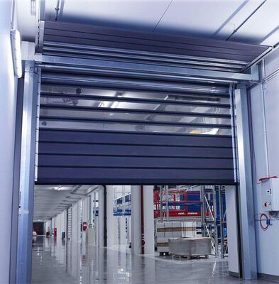 220V 50HZ Aluminum Roll Up High Speed Spiral Door Safety Efficiency Hard Fast Material Commercial Industrial Warehouse Dock Gate
