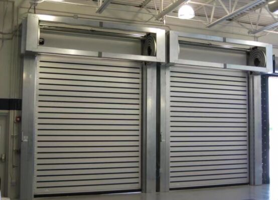 Automatic High Speed Spiral Door Safety Efficiency Life Span 5 Million Times Insulated Electric Aluminum Alloy Panel for Industrial