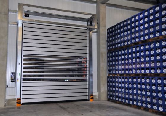 Automatic High Speed Spiral Door Safety Efficiency Life Span 5 Million Times Insulated Electric Aluminum Alloy Panel for Industrial