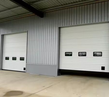 High Quality Hurricane Windproof Electric Industrial Steel Insulated Sectional Garage Door Commercial Sectional Doors Sound Insulation Level 24 DB