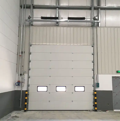 White Weather Sealed Sandwich Polyurethane Wood Garage Sectional Door Insulation Panels Overhead Doors Fire Station Steel Doors Automatic Formed