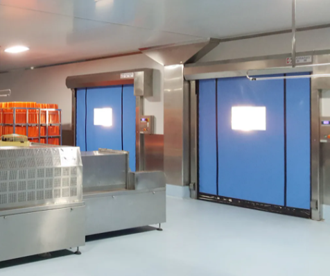 Thermal Insulation High Speed PVC Roll Up Rapid Shutter Zipper Door 304 Stainless Steel Material Customized As Order Ideal for Commercial