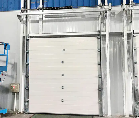 Overhead Commercial Sectional Doors Fire Station Non Standard Custom Industrial Sectional Steel Doors Automatic Formed Weather Sealed