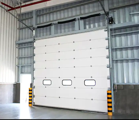 Overhead Commercial Sectional Doors Fire Station Non Standard Custom Industrial Sectional Steel Doors Automatic Formed Weather Sealed