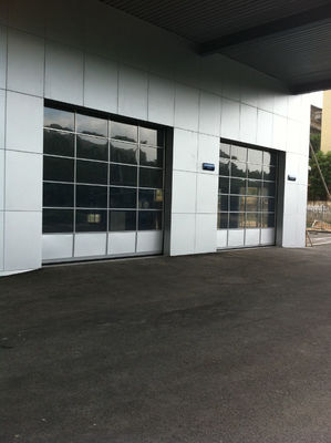 Large Size Aluminium Glass Garage Doors Electric Running 40mm Panel Thickness