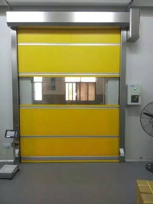 Warehouse PVC Rapid Roller Doors Control Climate Conditions Push Button