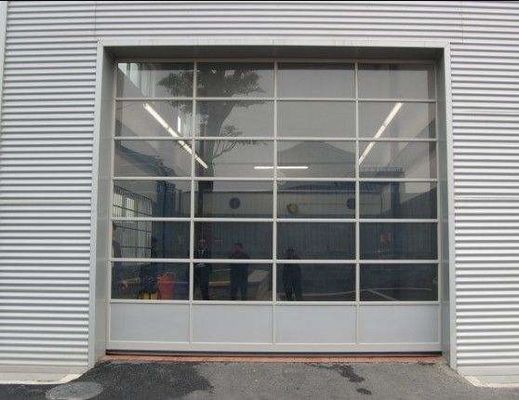Water Proof  Industrial Glass Garage Doors , Aluminum Overhead Door