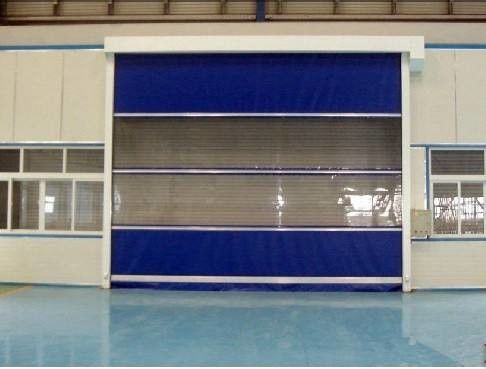High Speed Rapid Roller Doors Strong Durable Lightweight Curtain Remote Control