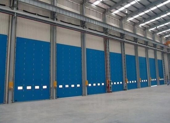 Electric / Manual Insulated Sectional Doors Anti Breaking For Warehouse