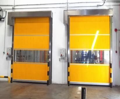 Stainless Steel Pvc Rapid Roller Doors 50HZ Automation Fast Speed Rolling Shutter