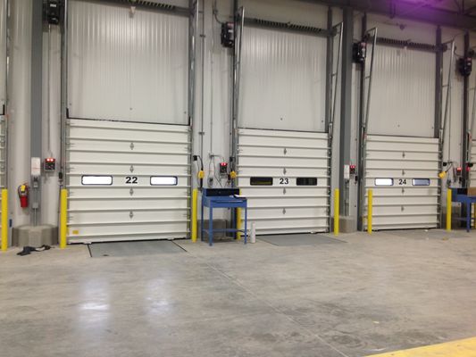 Heat Preservation Industrial Sectional Doors , Steel Sectional Garage Doors 2mm Thickness
