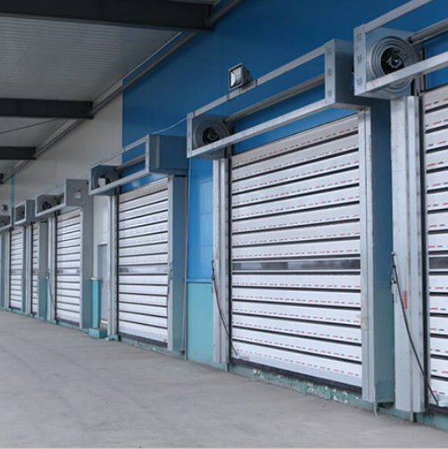 Security Exterior High Speed Spiral Doors Aluminum Rapid With Electromechanical Drive