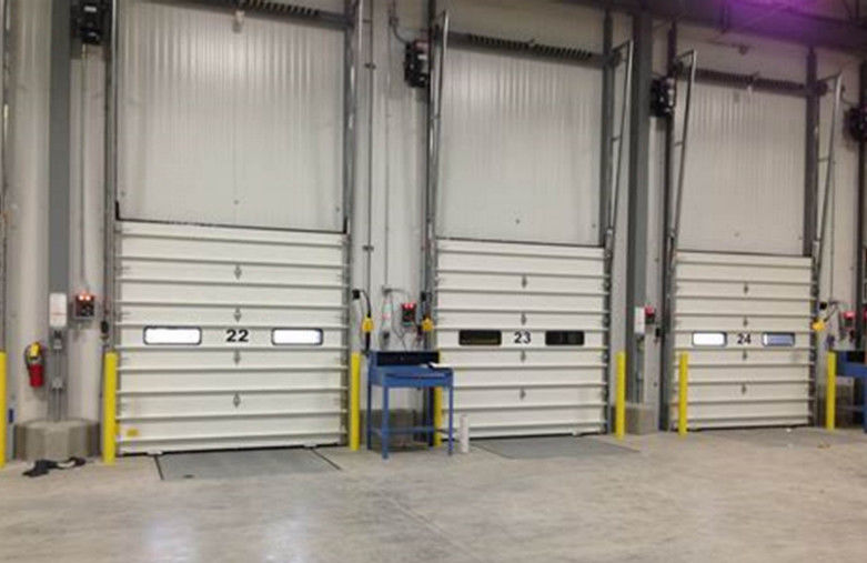 Steel Overhead Insulated Sectional Door With Powder Coated Stainless Steel Hardware