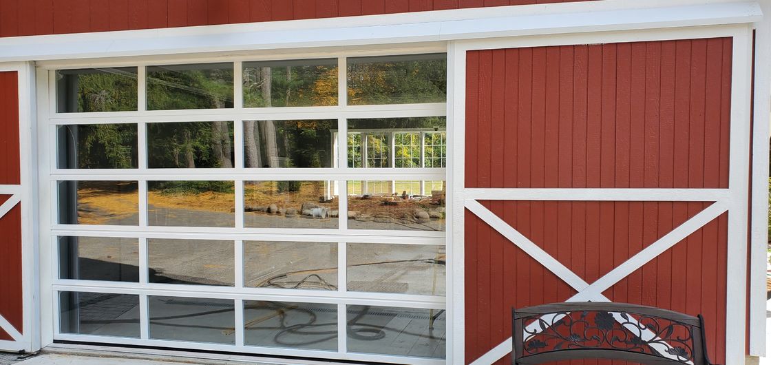 Customized Aluminium Glass Garage Doors - Total Solution For Projects Transparent