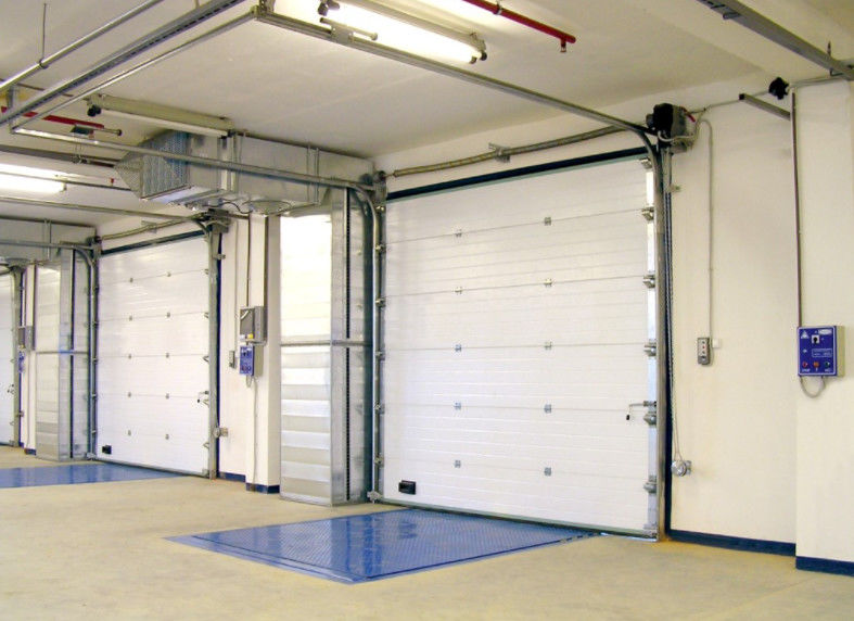 Stainless Steel Insulated Sectional Overhead Door Fire Station With Powder Coated IP 54