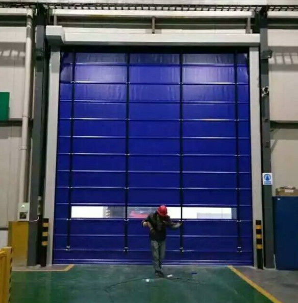 Industrial PVC Finished Rapid Roller Doors Customized Soft Curtain High Speed Zipper