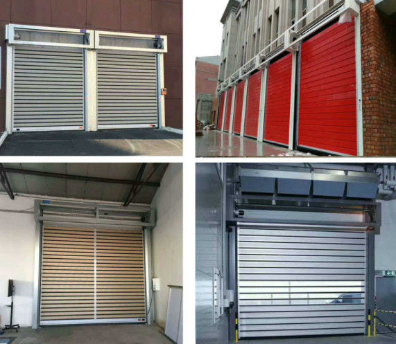 Aluminum Transparent Spiral Overhead Door Safety Efficiency Customized Electric Roll Up For Garage