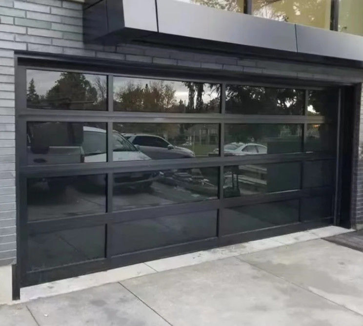 Waterproof High Safety Water Tightness Class 3 Transparent Garage Door Glass Sectional Garage Door Customized As Order