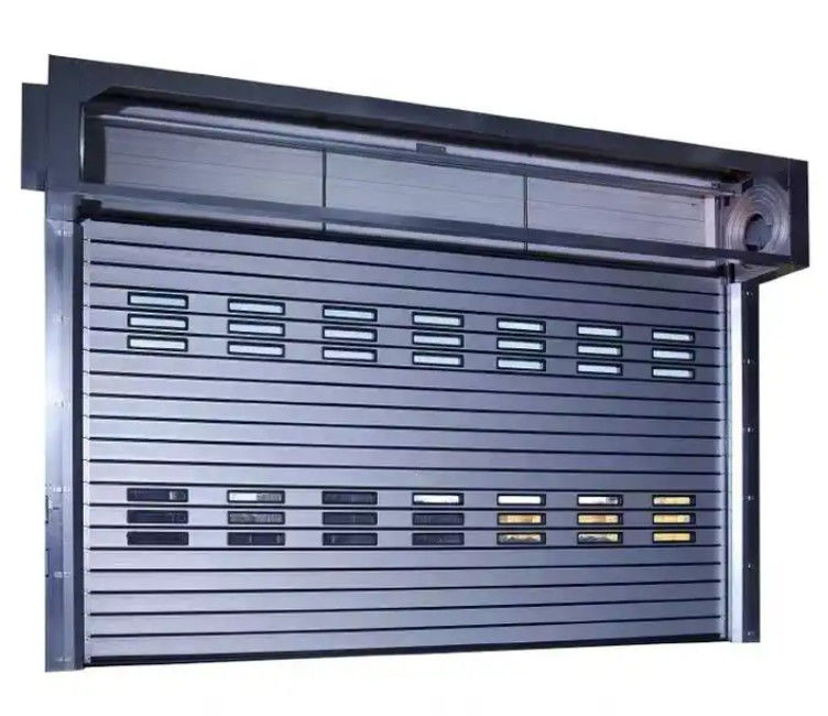 Modern Design Aluminum Alloy PLC Controlled Spiral Door 0.8m/s Opening And Closing Speed 0.75KW Motor Power