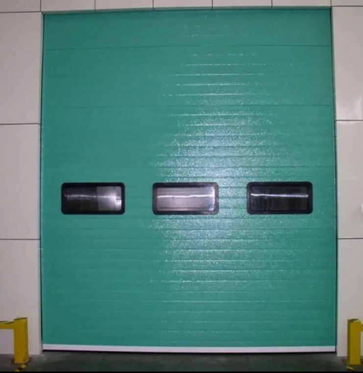 Steel Insulated Sectional Doors With Polyurethane Foam Insulation And Customizable Colors Industrial Automatic Overhead