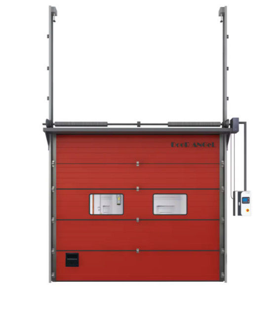 Industrial Automatic Lifting White Noise Reducing Overhead Sectional Door With Lockable Handle And Wind Resistant Design