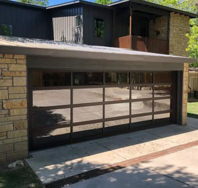 Modern White Powder Coated Aluminum Sectional Door With Sound Insulation Modern Vertical Bi Folding Sliding