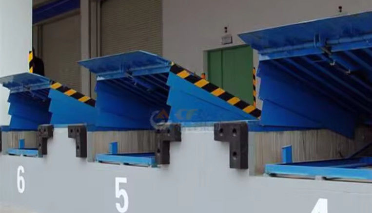 Electric Loading Dock Leveler with 10 000-20 000 Lbs Capacity Powder Coated Finish and Enhanced Safety