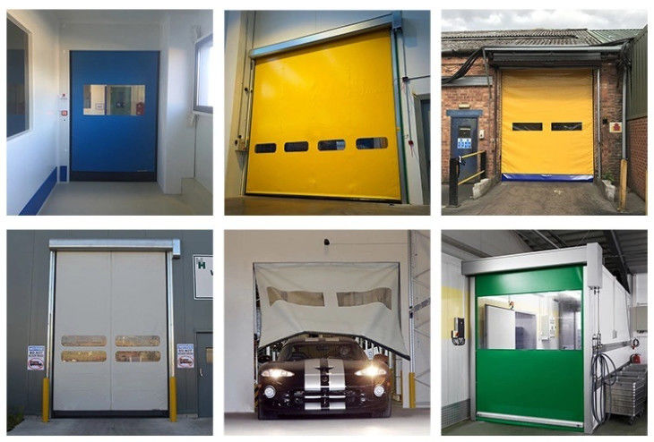 Heavy Duty Steel Structure Rapid Roller Zipper Doors with Thermal Insulation Automatic PVC Fabric Flexible