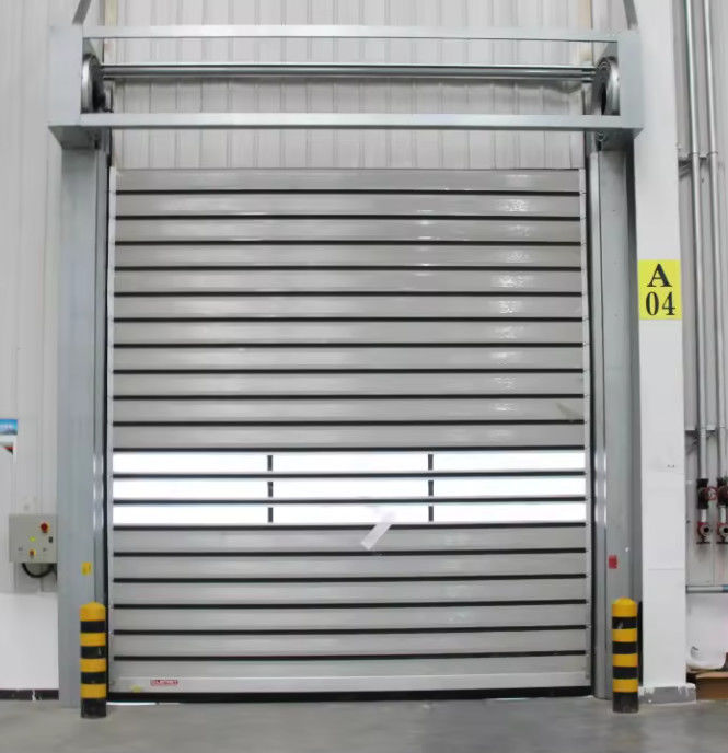 PLC Controlled Speed Spiral Door Aluminum Alloy Build 0.8m/s Opening Speed Metal Industrial Roll Up Door
