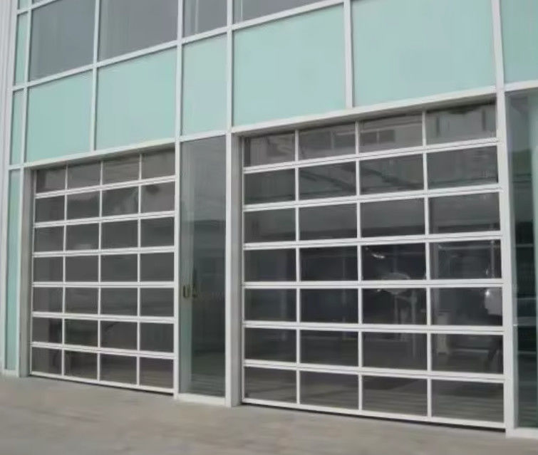 Powder Coated Aluminum Sectional Door with Double Glazing Excellent Insulation Direct Sells Sectional Door