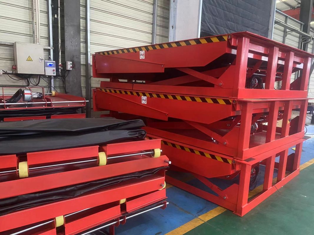 Customizable Loading Dock Leveler With Safety Chains / Electric Power Source 6T /10T Capacity Hydraulic