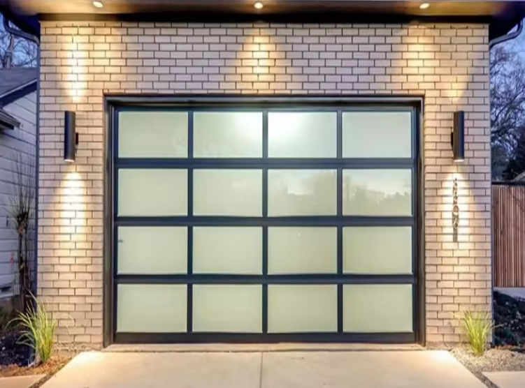Modern Powder Coated Aluminum Sectional Door with Safety Manual Or Automatic Operation