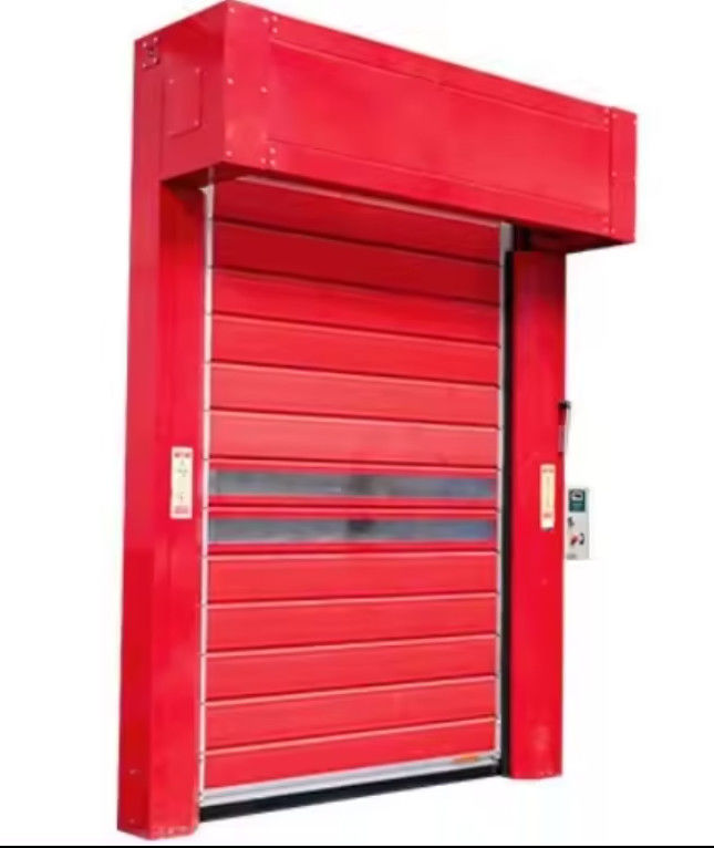 Aluminum Transparent High Speed Spiral Door Safety Efficiency With PLC Control System Factory Direct Sale Max Speed 2m/s