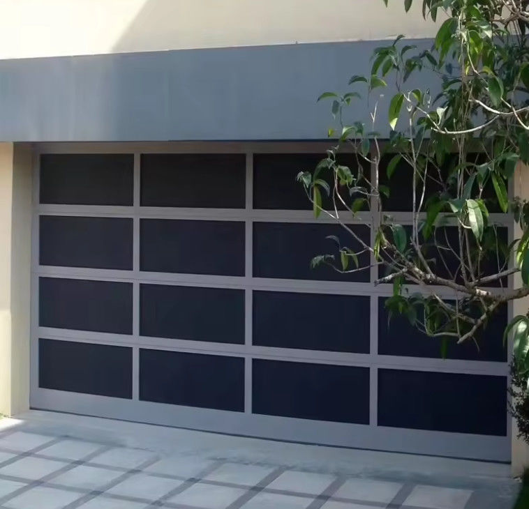 Elegant Aluminum Sectional Garage Doors With Enhanced Security And Noise Reduction Wind Proof Hard Warehouse