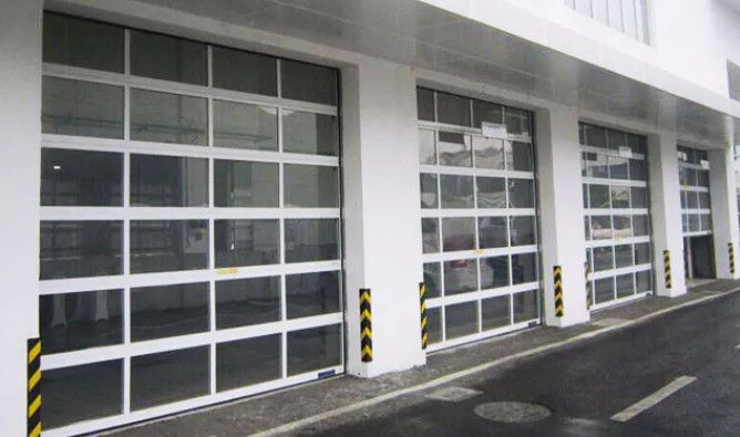 Automatic Electric Rolling Exterior Aluminum Alloy Full View  3-Layer Aluminum Alloy Glass Sectional Garage Door