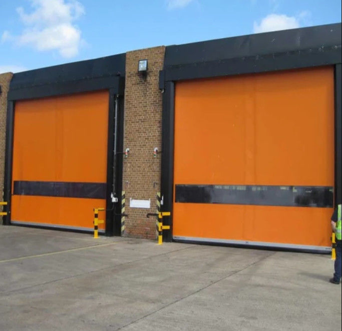 Automatic Sensor Aluminum Alloy Stainless Steel Track PVC Rapid Roller Door With Superior Insulation And Security