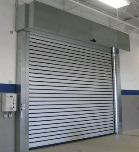 Commercial Sectional Overhead Doors Safety Edge Steel Automatic Formed For Fire Station