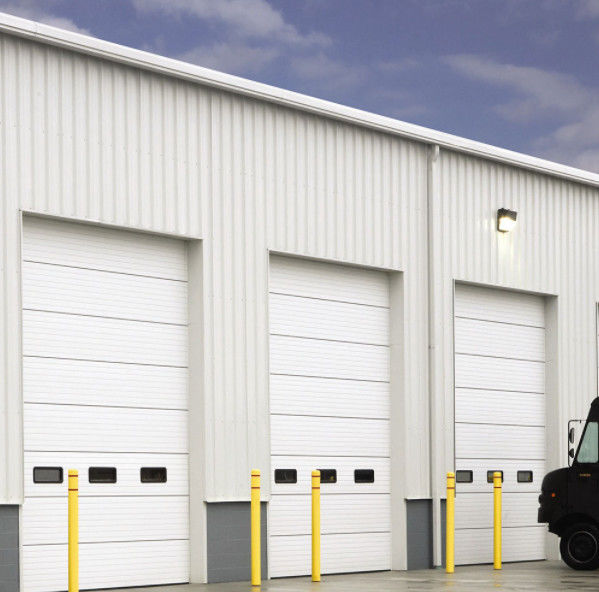 50mm-80mm Insulated White Steel Sectional Garage Doors with Aluminum Or Vinyl Threshold