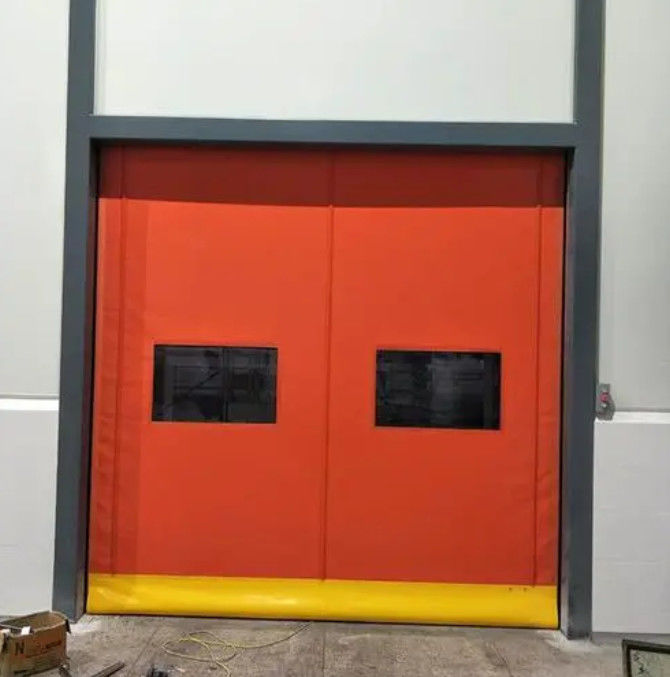 High Speed Customized PVC Roll Up Rapid Shutter Door With Stainless Steel And Smart Control Zipper Door