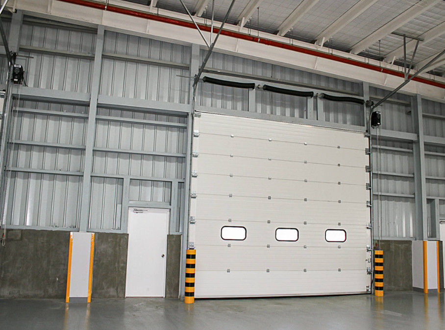 Commercial Sectional Doors With 50mm-80mm Thickness Insulated Panels And Durable Steel Construction